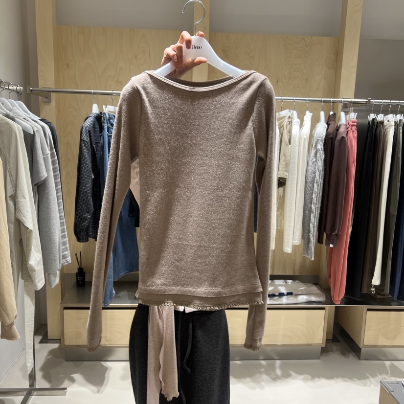 DEUO東大門代購女士新品人氣休閑職業推薦真品熱賣長袖T恤DEUO長袖T恤圖色4