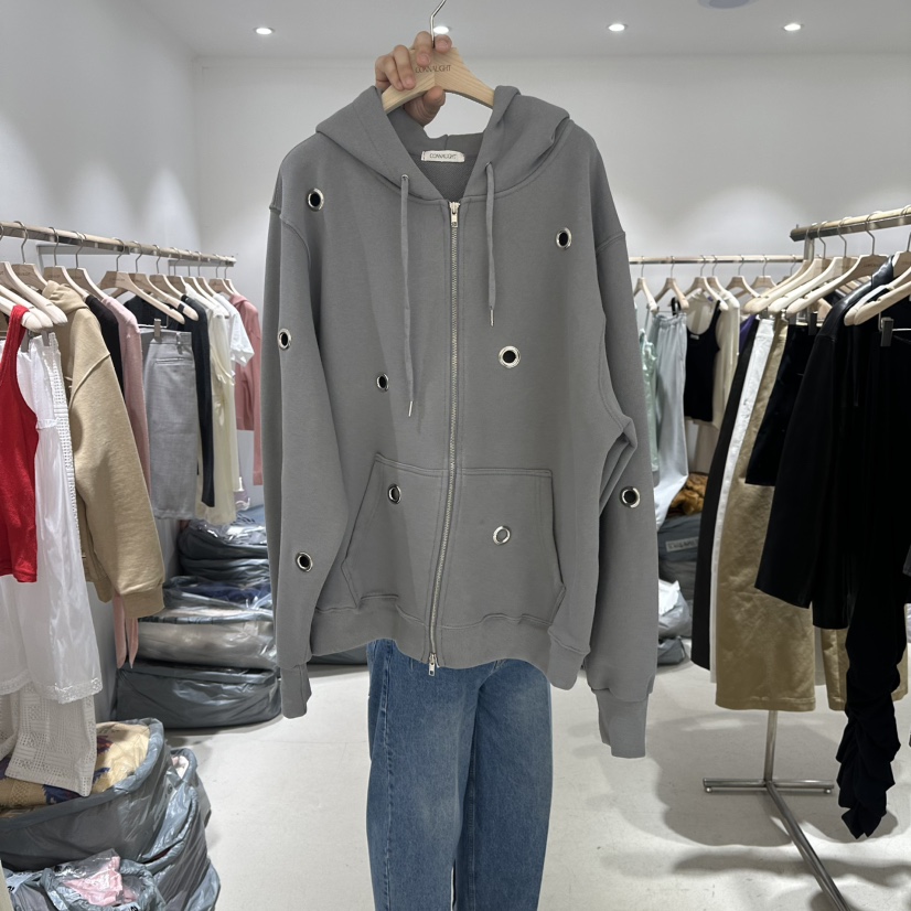 CONNAUGHT/DAILYJUD東大門實拍女裝新款人氣夾克兜帽鏤空CONNAUGHT/DAILYJUD夾克圖色1