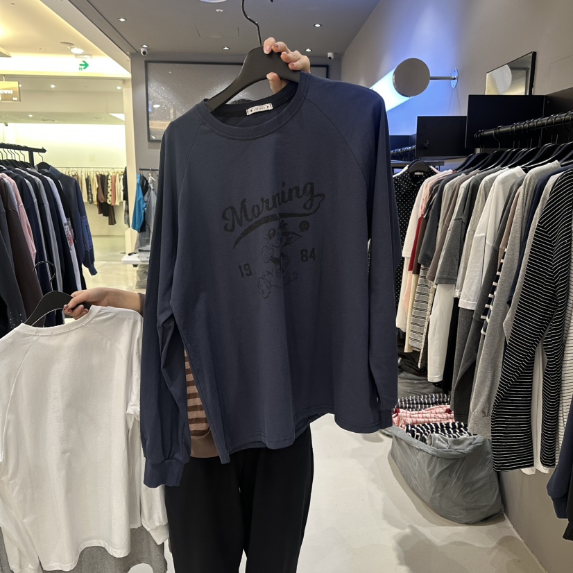 CREDITO韓國代購女士新品真品熱賣推薦26春夏時尚長袖T恤CREDITO長袖T恤圖色2