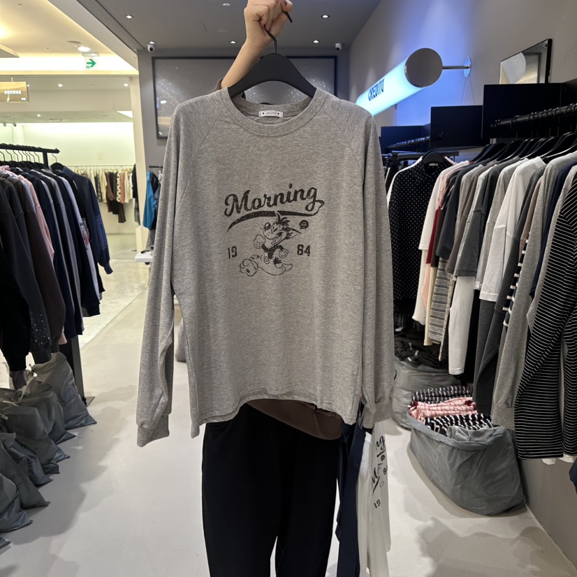 CREDITO韓國代購女士新品真品熱賣推薦26春夏時尚長袖T恤CREDITO長袖T恤圖色3