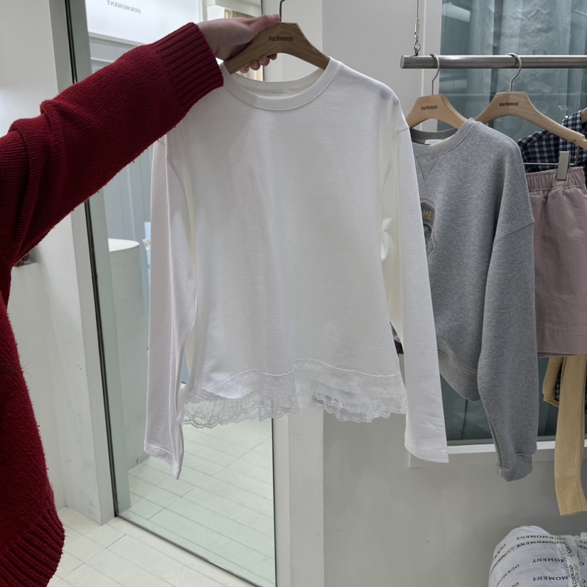 OURMOMENT東大門直郵女士新款人氣推薦職業26春夏長袖T恤OURMOMENT長袖T恤圖色1