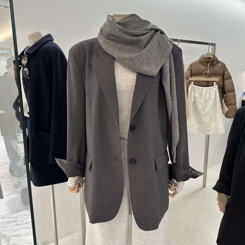 WRITTEN BY東大門直郵女士新款時尚26春夏休閑夾克不含圍巾WRITTEN BY夾克圖色1灰色