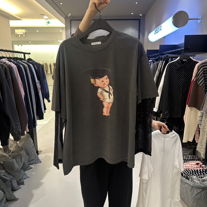 CREDITO東大門實拍女士新款真品職業休閑26春夏人氣長袖T恤CREDITO長袖T恤圖色2