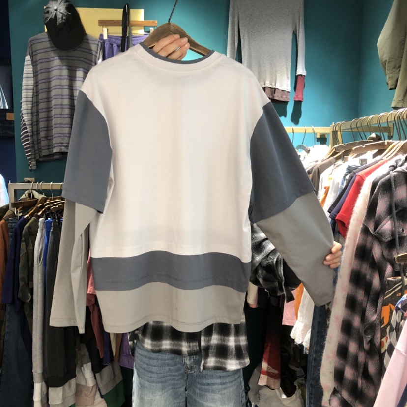 MERCI LINDA韓國代購女裝新品人氣26春夏推薦長袖T恤假兩件MERCI LINDA長袖T恤