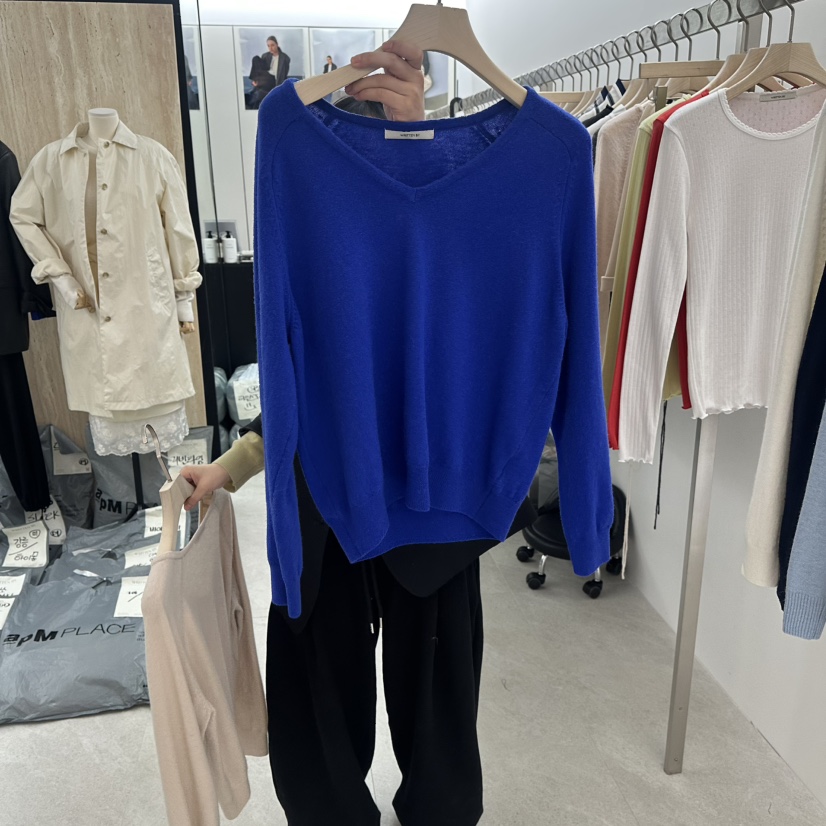 WRITTEN BY東大門實拍女裝新品真品針織衫美利奴羊毛V領WRITTEN BY針織衫圖色3