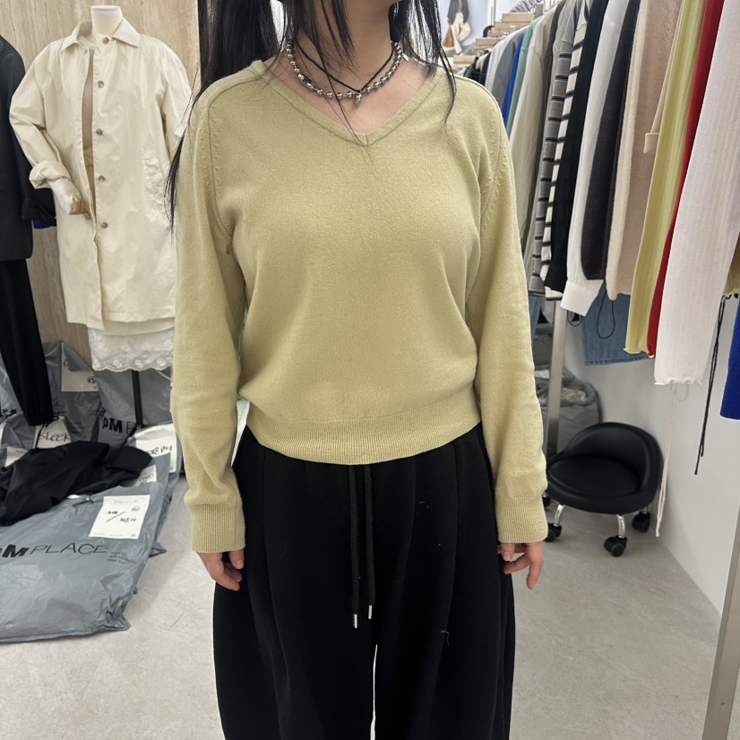 WRITTEN BY東大門實拍女裝新品真品針織衫美利奴羊毛V領WRITTEN BY針織衫圖色4