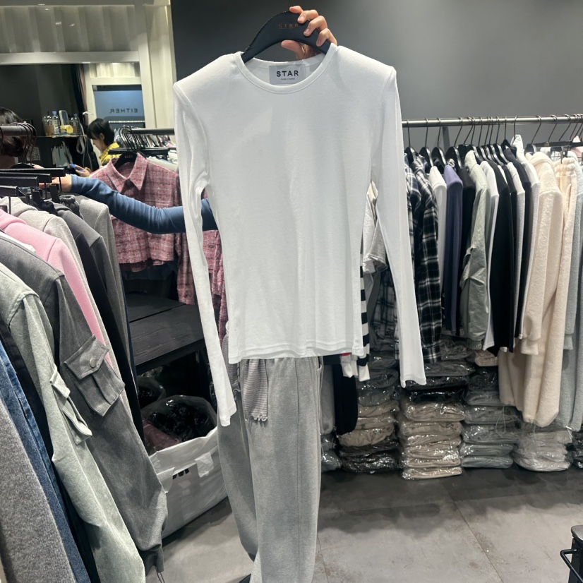 STAR-L東大門實拍女士新款真品職業休閑時尚熱賣長袖T恤STAR-L長袖T恤圖色1
