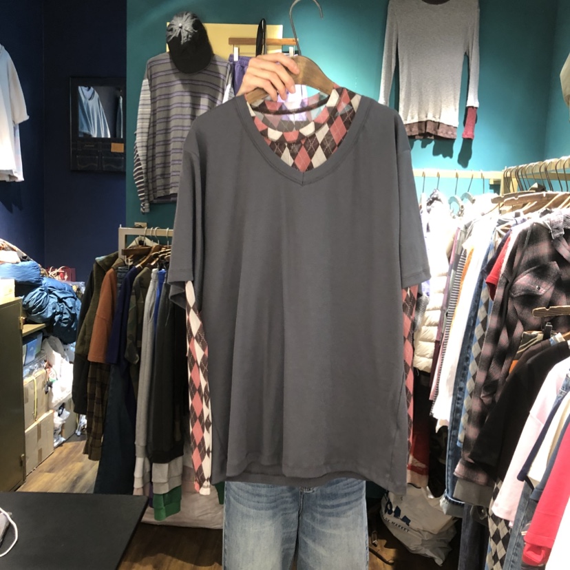 MERCI LINDA東大門代購女士新款職業推薦T恤不含內搭雙V領MERCI LINDAT恤圖色5