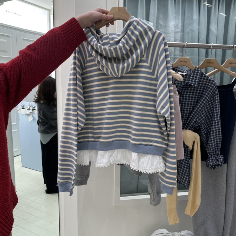 OURMOMENT東大門直郵女士新品真品職業26春夏時尚衛衣兜帽OURMOMENT衛衣