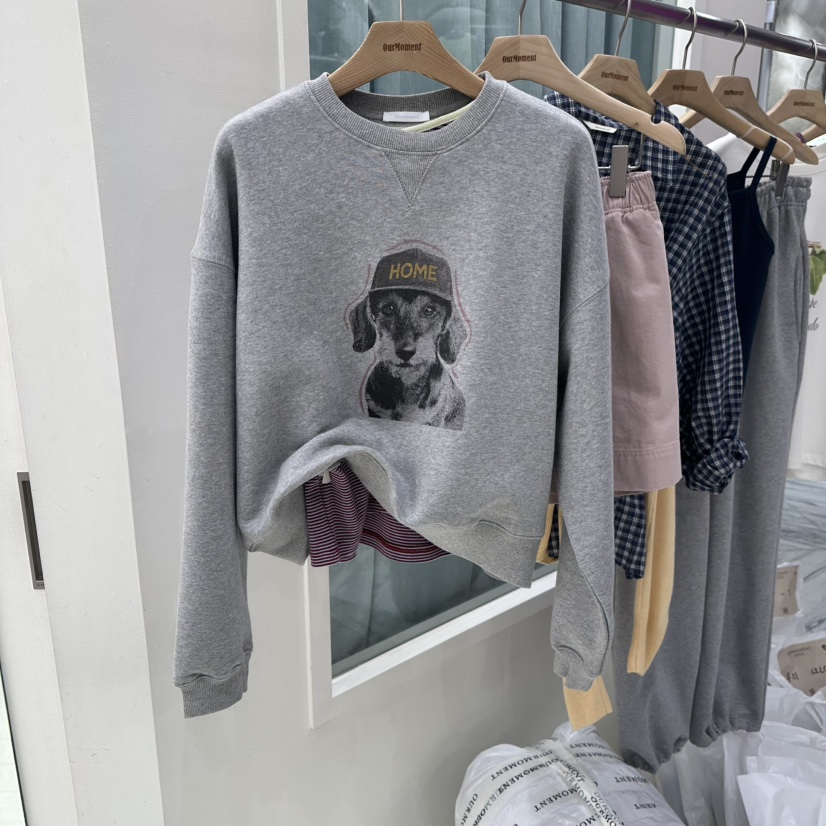 OURMOMENT韓國直郵女士新品26春夏熱賣休閑時尚真品推薦衛衣OURMOMENT衛衣圖色1