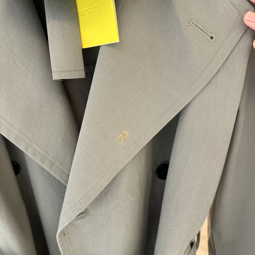 REPERTORY東大門實拍女士新品人氣職業真品長款風衣含腰帶REPERTORY長款風衣