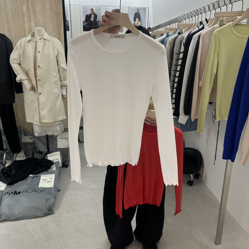 WRITTEN BY韓國代購女士新款26春夏休閑熱賣真品長袖T恤WRITTEN BY長袖T恤圖色1