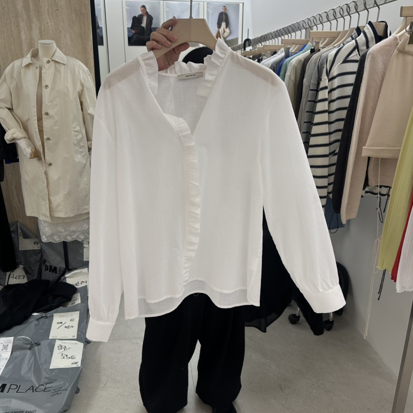 WRITTEN BY東大門直郵女士新品時尚推薦襯衫蕾絲衫荷葉邊WRITTEN BY襯衫/蕾絲衫圖色1