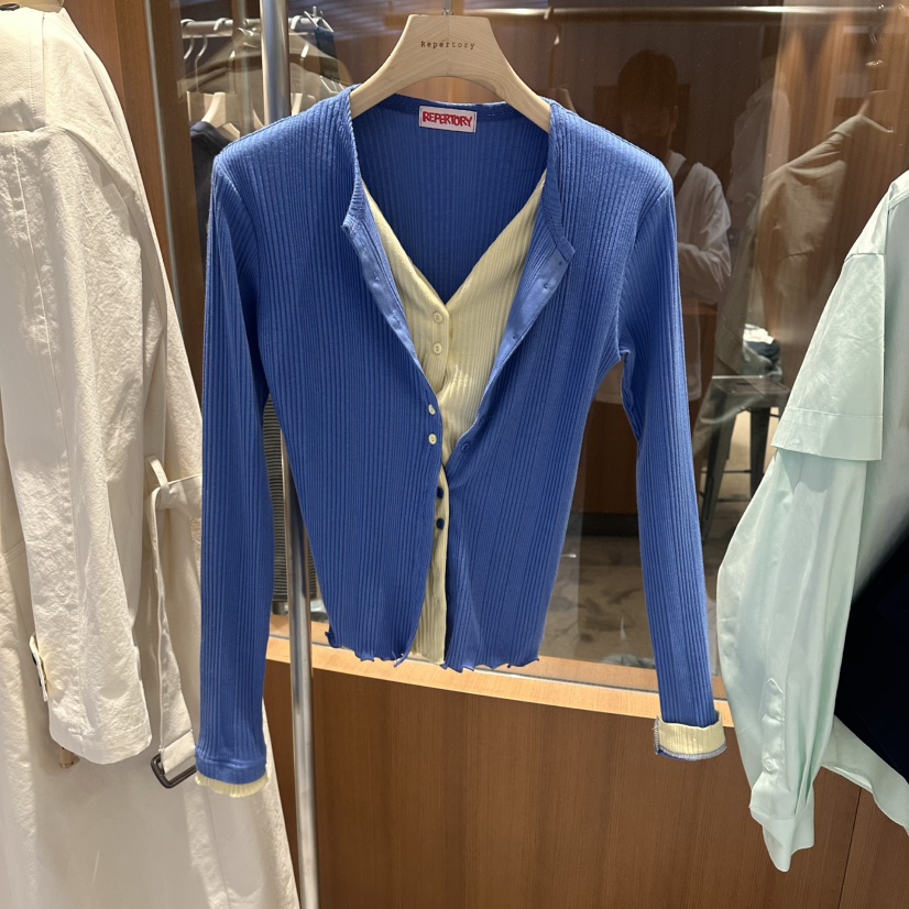 REPERTORY東大門直郵女士新品職業真品針織衫羊毛衫假兩件REPERTORY針織衫圖色3