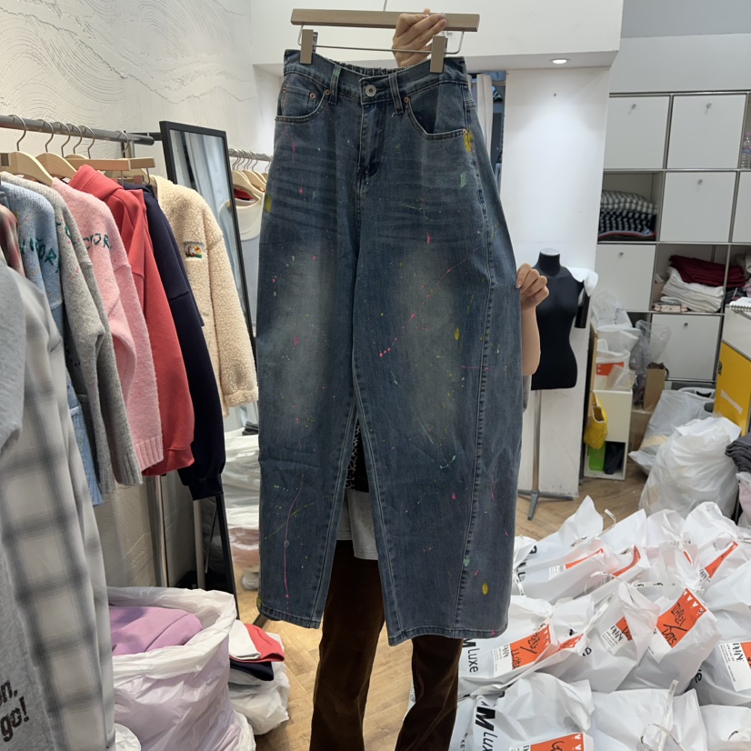 DE LINE韓國代購女裝新款熱賣人氣休閑職業推薦時尚牛仔褲DE LINE牛仔褲圖色1