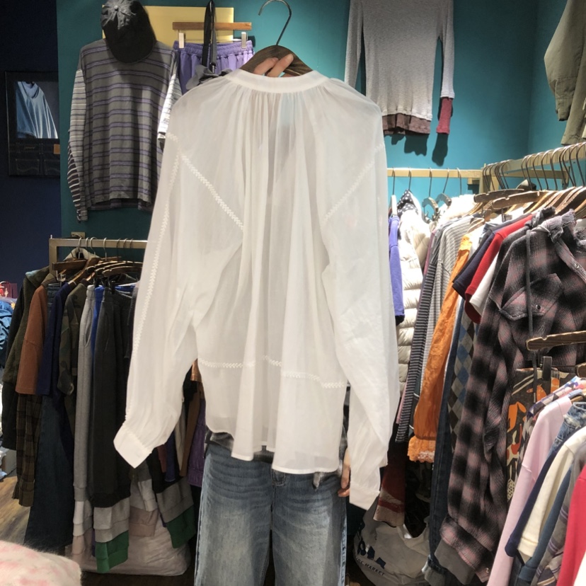 MERCI LINDA韓國代購女裝新品休閑26春夏職業襯衫蕾絲衫MERCI LINDA襯衫/蕾絲衫