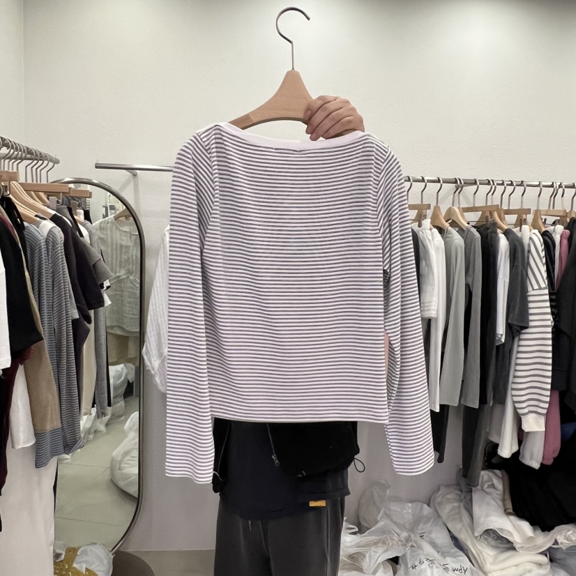 LELEN東大門直郵女裝新款職業真品人氣時尚26春夏長袖T恤LELEN長袖T恤