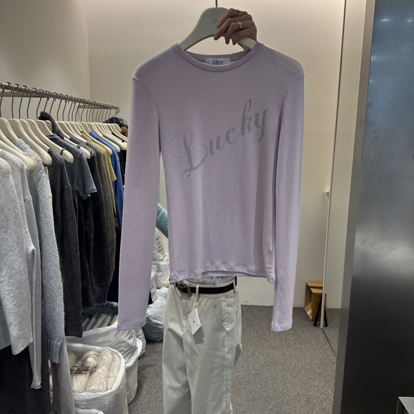 ALTER東大門代購女裝新品休閑推薦熱賣時尚26春夏長袖T恤Alter長袖T恤圖色2