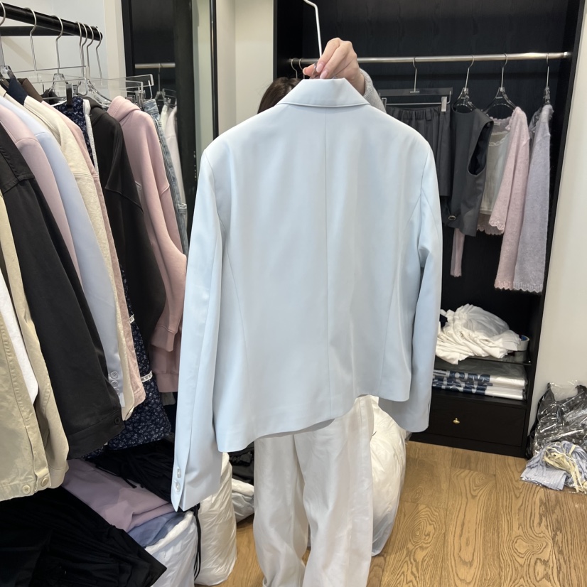 RIVEROOM韓國代購女士新品人氣26春夏職業真品推薦休閑夾克RIVEROOM夾克