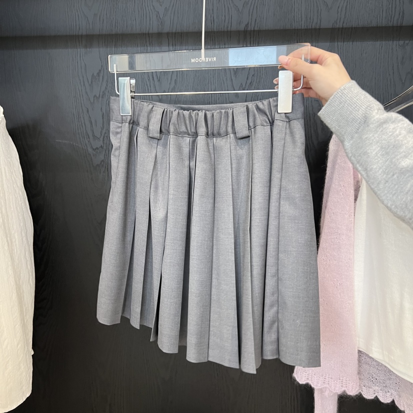 RIVEROOM東大門直郵女裝新品時尚26春夏真品短裙百褶褶裙RIVEROOM短裙