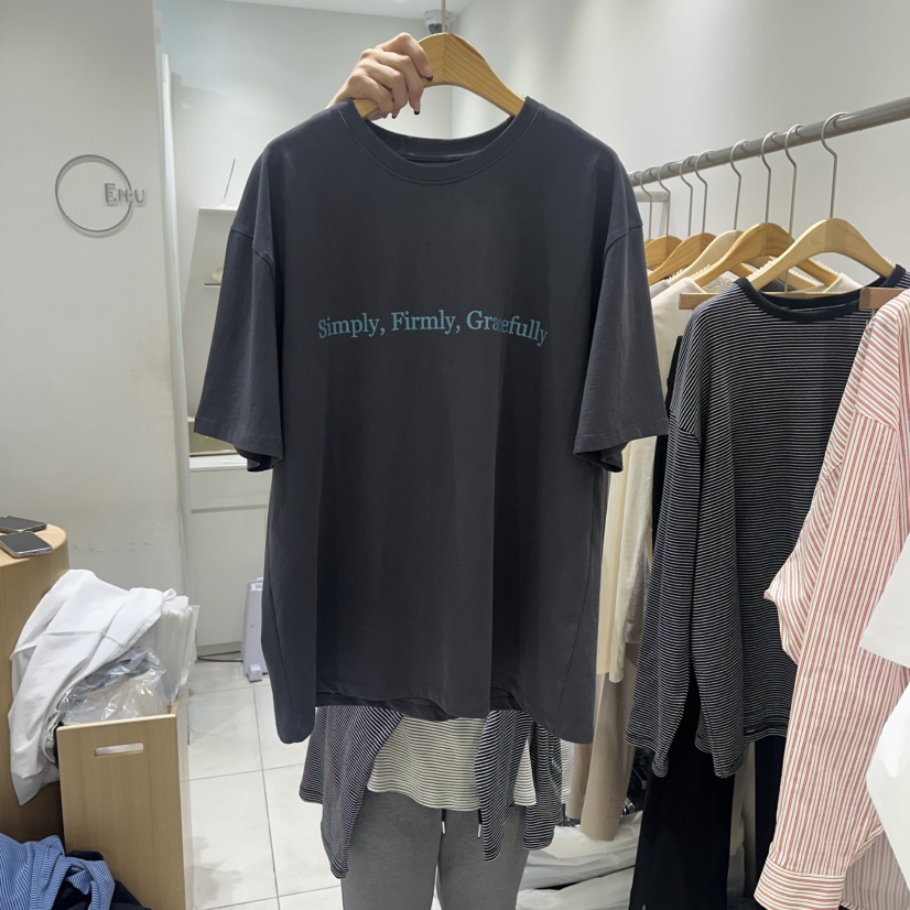 EN.U韓國直郵女裝新品時尚推薦休閑真品職業熱賣人氣T恤EN.UT恤圖色2