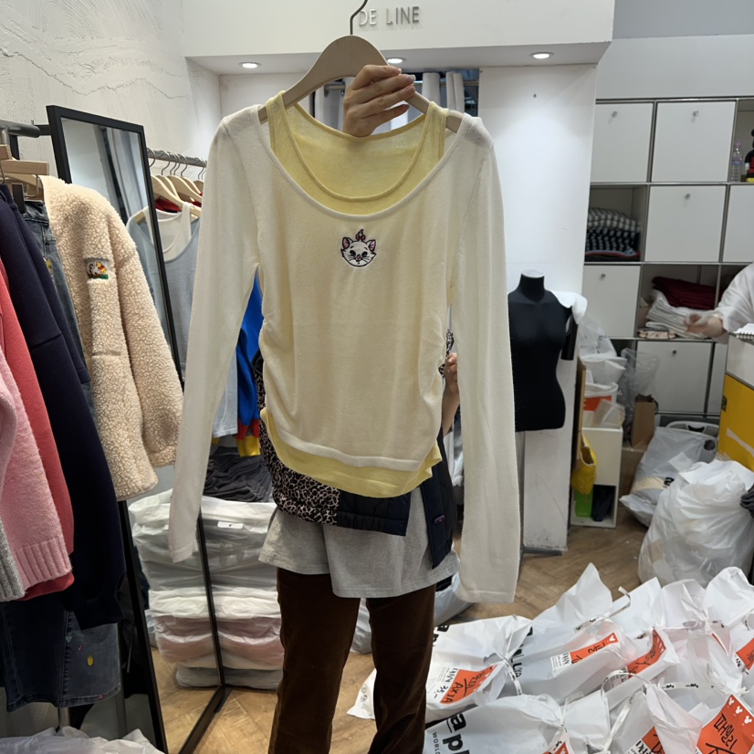 DE LINE韓國代購女士新品休閑26春夏人氣真品職業時尚套裝DE LINE套裝圖色2