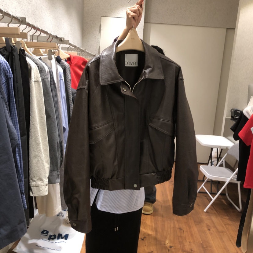 COMELY東大門實拍女士新款26春夏職業休閑推薦人氣熱賣皮衣COMELY皮衣圖色1