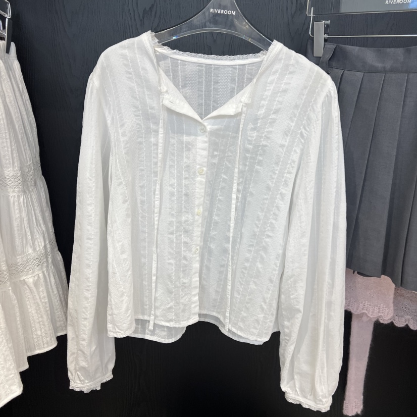 RIVEROOM韓國代購女裝新款休閑人氣真品推薦職業襯衫蕾絲衫RIVEROOM襯衫/蕾絲衫圖色3