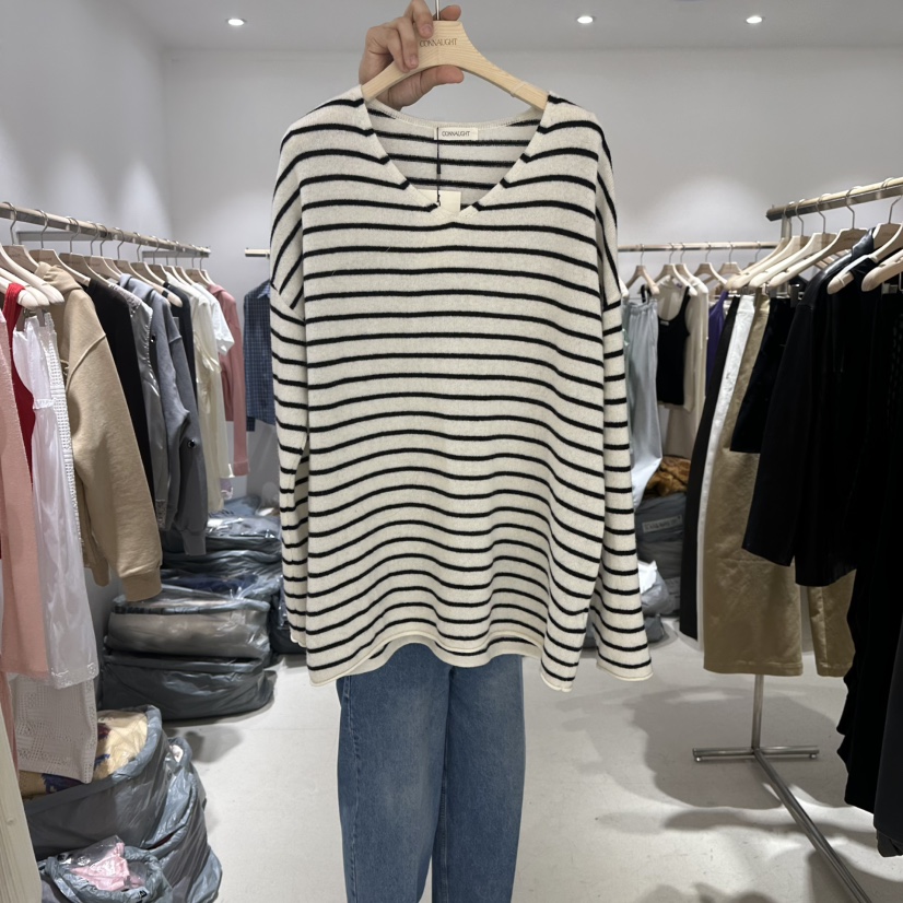 CONNAUGHT/DAILYJUD韓國直郵女裝新品人氣時尚長袖T恤條紋CONNAUGHT/DAILYJUD長袖T恤圖色1