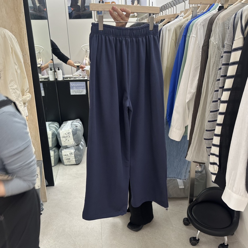 WRITTEN BY韓國代購女士新品時尚人氣熱賣休閑褲條紋繡花WRITTEN BY休閑褲