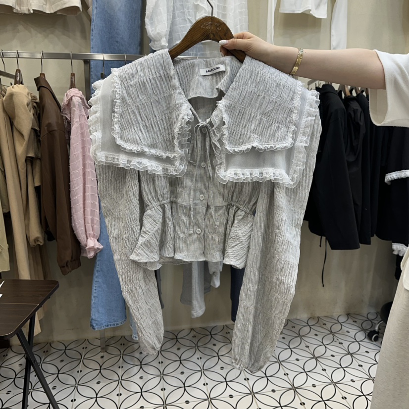 BAMBOLINA東大門直郵女士新品熱賣26春夏時尚職業襯衫蕾絲衫BAMBOLINA襯衫/蕾絲衫圖色2