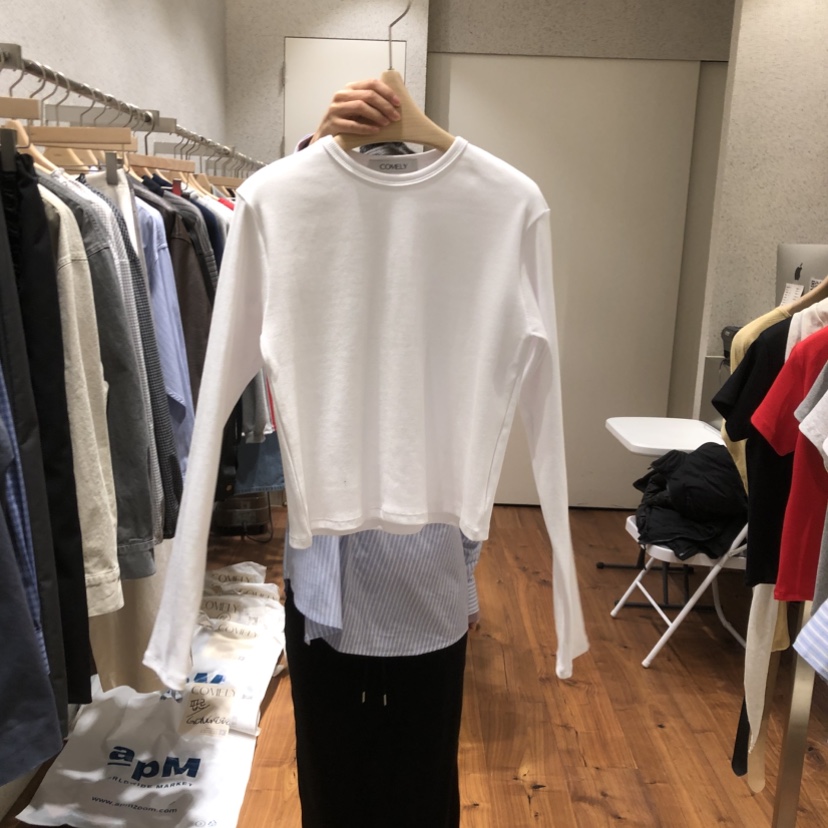 COMELY東大門直郵女裝新款職業推薦人氣真品時尚熱賣長袖T恤COMELY長袖T恤圖色1
