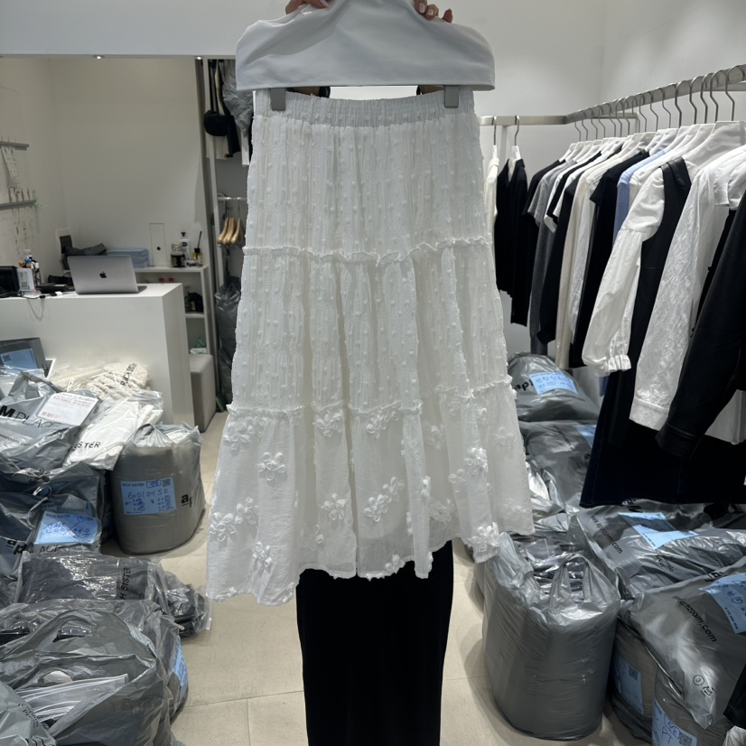 RICH SISTER東大門代購女裝新品26春夏休閑長裙刺繡花朵RICH SISTER長裙