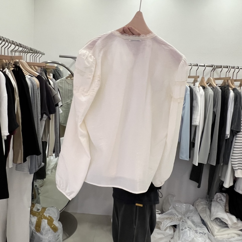 LELEN韓國代購女裝新品人氣時尚推薦真品熱賣襯衫蕾絲衫蕾絲LELEN襯衫/蕾絲衫