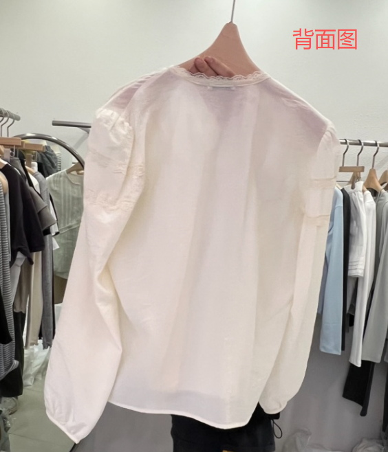 LELEN韓國代購女裝新品人氣時尚推薦真品熱賣襯衫蕾絲衫蕾絲LELEN襯衫/蕾絲衫圖色2