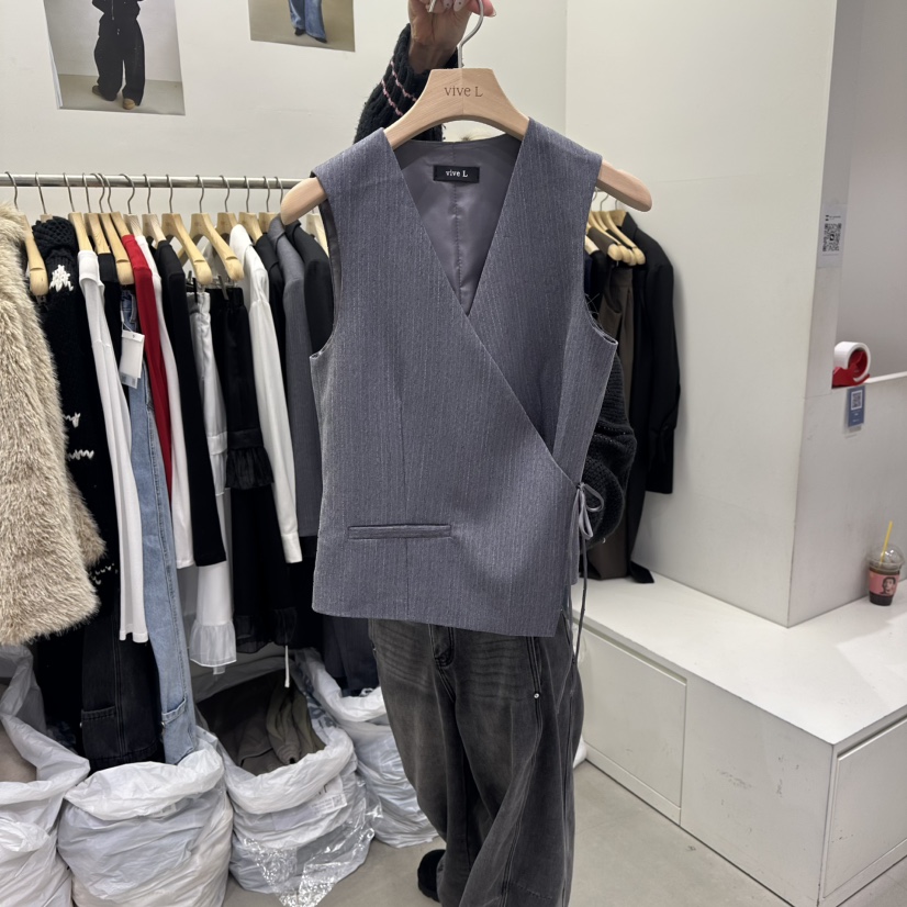 VIVEL韓國直郵女裝新品時尚真品推薦職業休閑26春夏熱賣馬甲VIVEL馬甲圖色1