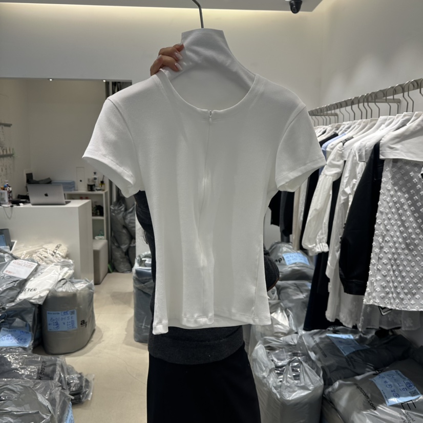 RICH SISTER東大門直郵女士新品職業26春夏時尚人氣T恤拉鏈RICH SISTERT恤圖色3