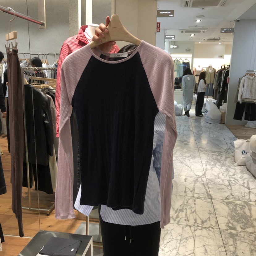 COMELY東大門直郵女裝新款真品職業26春夏熱賣時尚長袖T恤COMELY長袖T恤圖色2