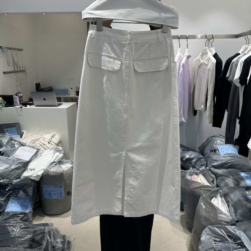 RICH SISTER韓國直郵女裝新品時尚26春夏職業熱賣長裙棉布RICH SISTER長裙