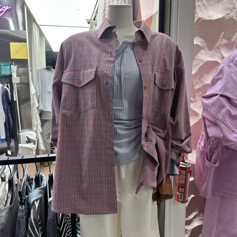 RUNWAY-런웨이韓國直郵女裝新品人氣職業襯衫蕾絲衫格子RUNWAY襯衫/蕾絲衫