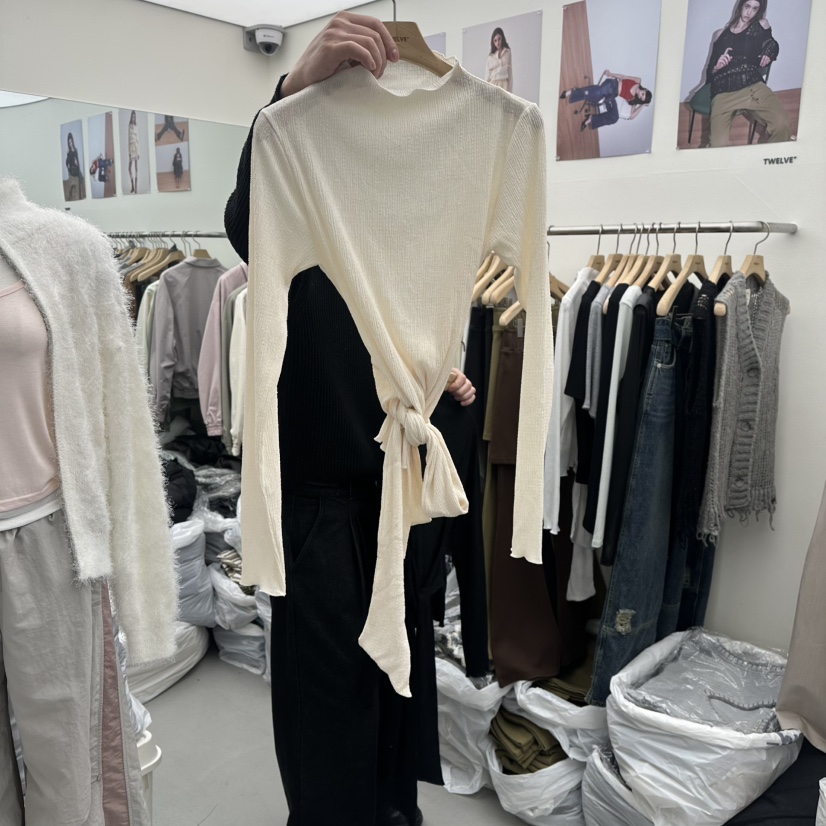 TWELVE韓國代購女士新款推薦26春夏真品職業時尚人氣長袖T恤TWELVE長袖T恤圖色3