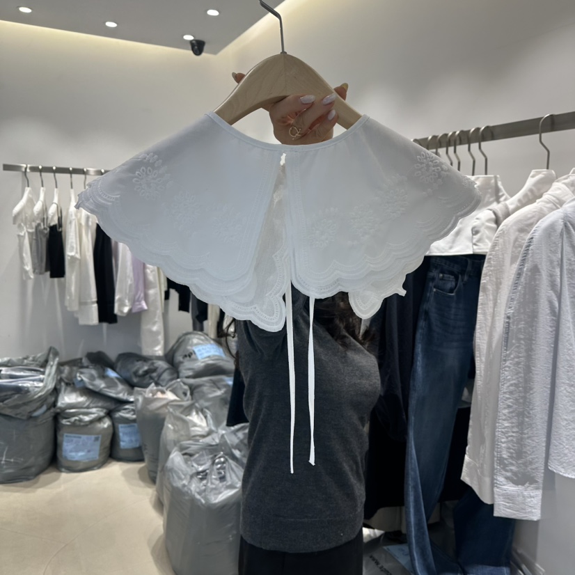 RICH SISTER東大門實拍女士新品26春夏職業休閑假領蕾絲RICH SISTER假領