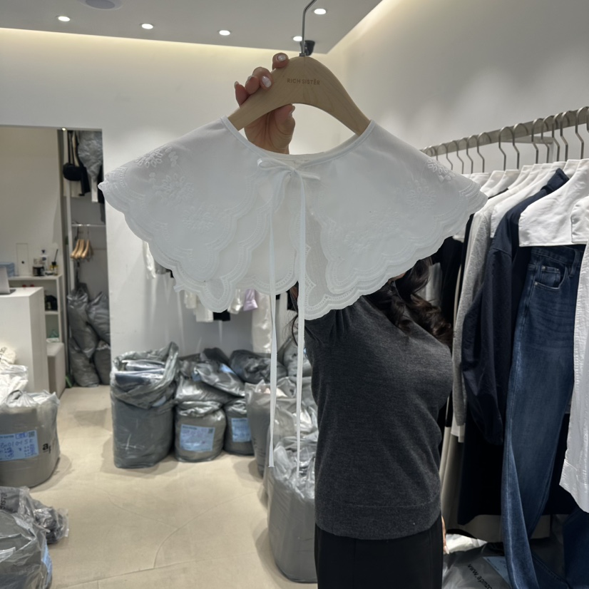 RICH SISTER東大門實拍女士新品26春夏職業休閑假領蕾絲RICH SISTER假領圖色1