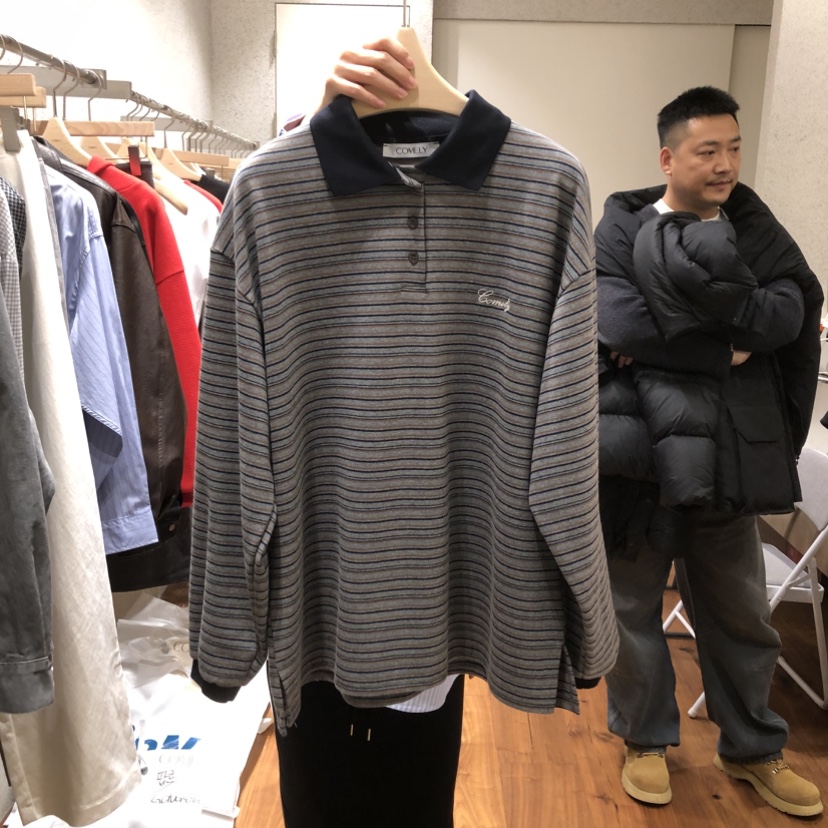 COMELY東大門直郵女士新品26春夏熱賣職業長袖T恤不含腰帶COMELY長袖T恤圖色1