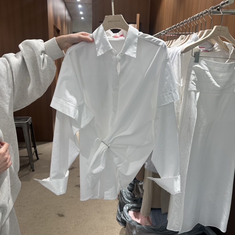 REPERTORY東大門實拍女士新品真品時尚襯衫蕾絲衫不含內搭REPERTORY襯衫/蕾絲衫圖色2