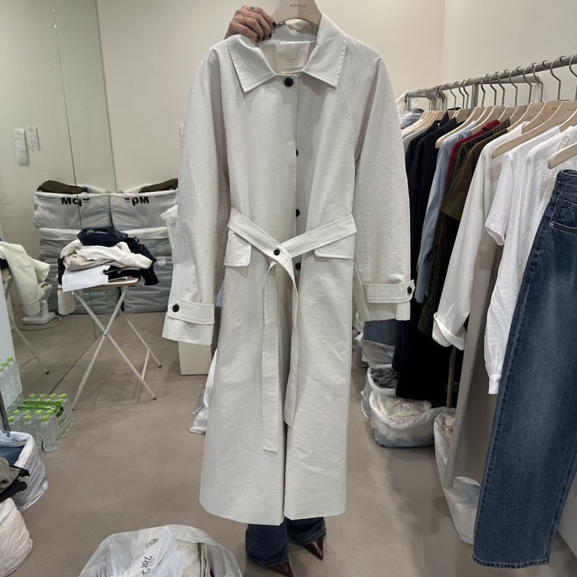 NOPSIS東大門代購女裝新款26春夏真品人氣熱賣時尚長款風衣NOPSIS長款風衣圖色1