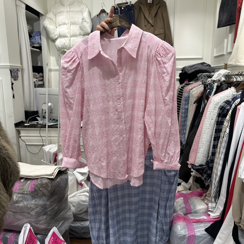 J.RITZY東大門實拍女士新款人氣26春夏真品時尚襯衫蕾絲衫J.RITZY襯衫/蕾絲衫圖色1