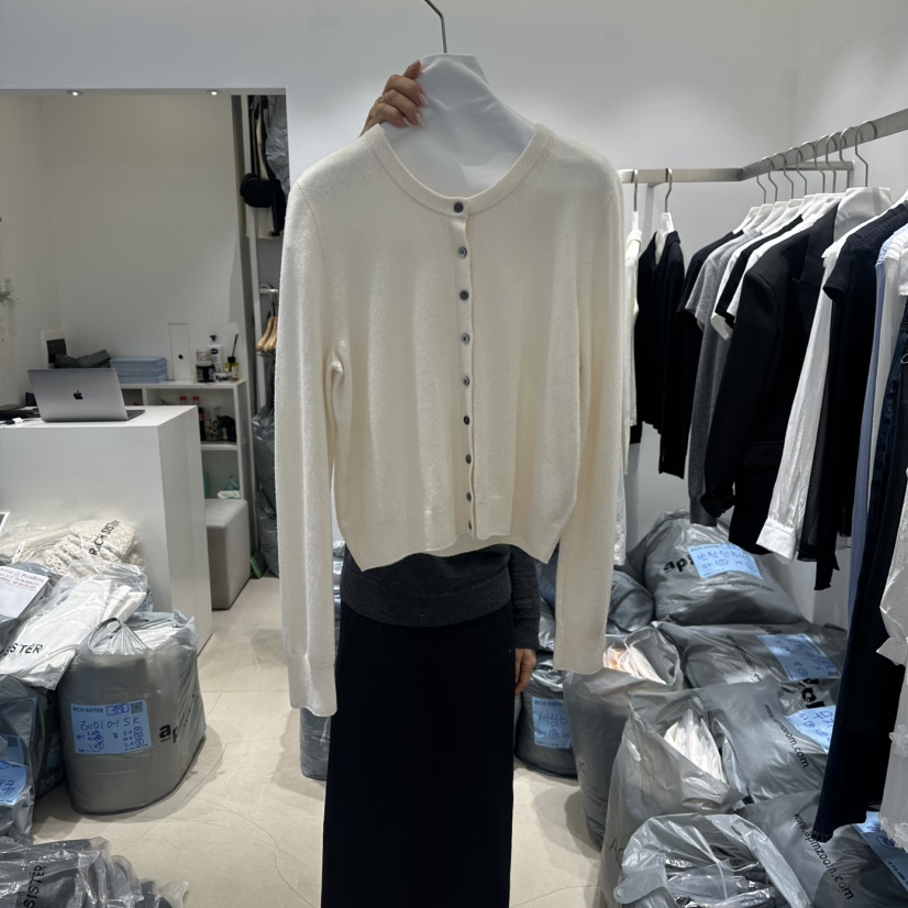 RICH SISTER韓國直郵女裝新品推薦職業時尚針織衫羊毛紐扣RICH SISTER針織衫圖色1