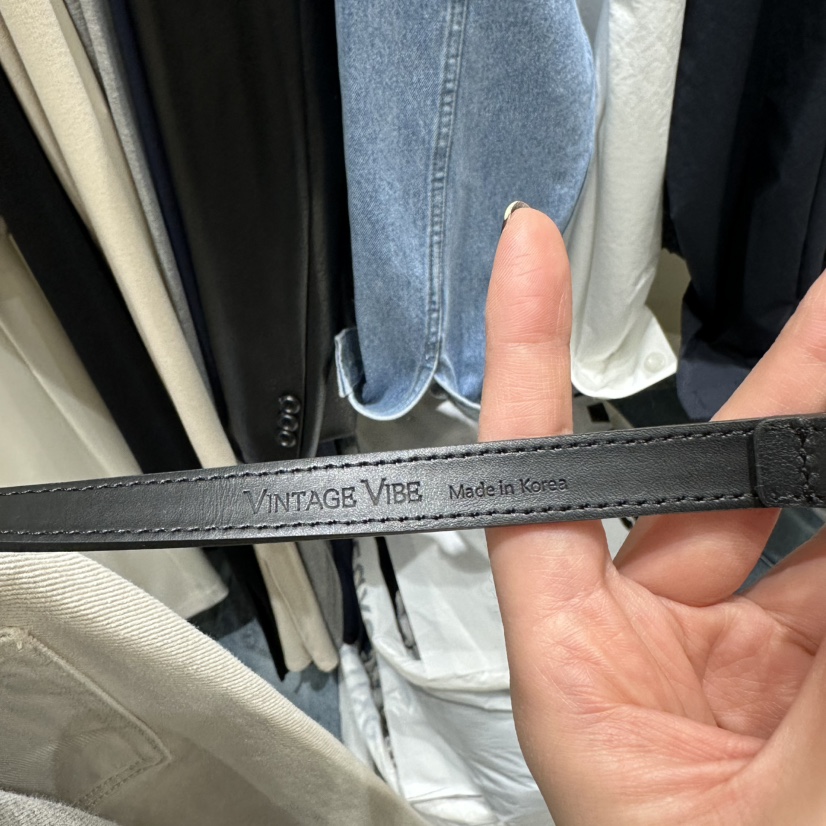 VINTAGE VIBE韓國代購女裝新品真品推薦26春夏腰帶牛皮腰帶VINTAGE VIBE腰帶