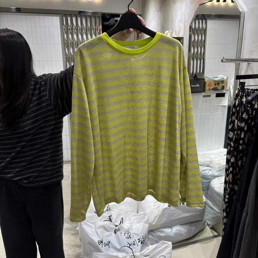 VANTA東大門代購女裝新品休閑真品熱賣時尚職業26春夏長袖T恤VANTA長袖T恤圖色1